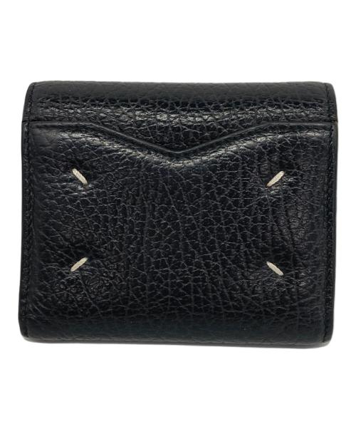 Maison Margiela（メゾンマルジェラ）Maison Margiela (メゾンマルジェラ) 3つ折り財布　グレインレザー コンパクト ウォレット ブラックの古着・服飾アイテム