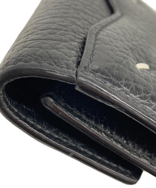 Maison Margiela（メゾンマルジェラ）Maison Margiela (メゾンマルジェラ) 3つ折り財布　グレインレザー コンパクト ウォレット ブラックの古着・服飾アイテム