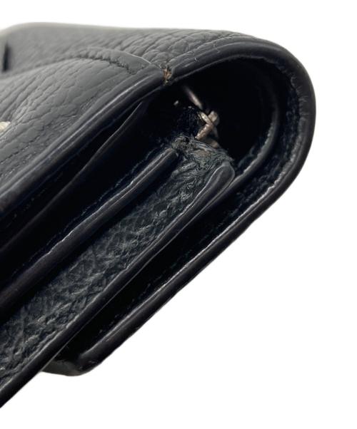 Maison Margiela（メゾンマルジェラ）Maison Margiela (メゾンマルジェラ) 3つ折り財布　グレインレザー コンパクト ウォレット ブラックの古着・服飾アイテム
