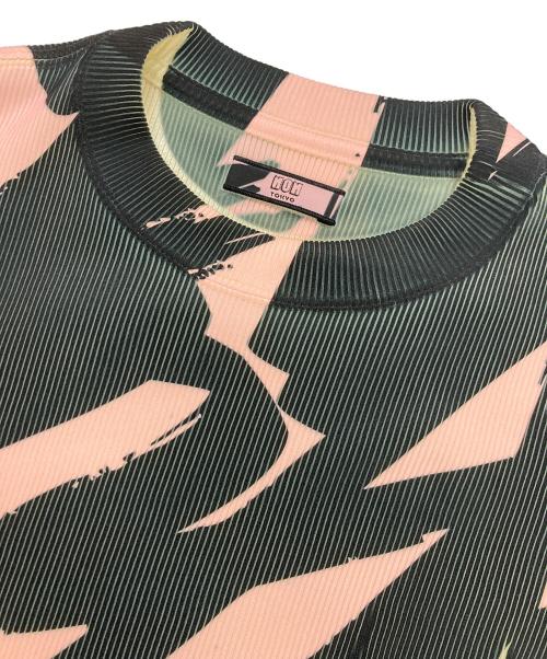 NON TOKYO（ノントーキョー）NON TOKYO (ノントーキョー) ダイレクトプリン卜リブギャザーワンピース ブラック×ピンク サイズ:FREEの古着・服飾アイテム