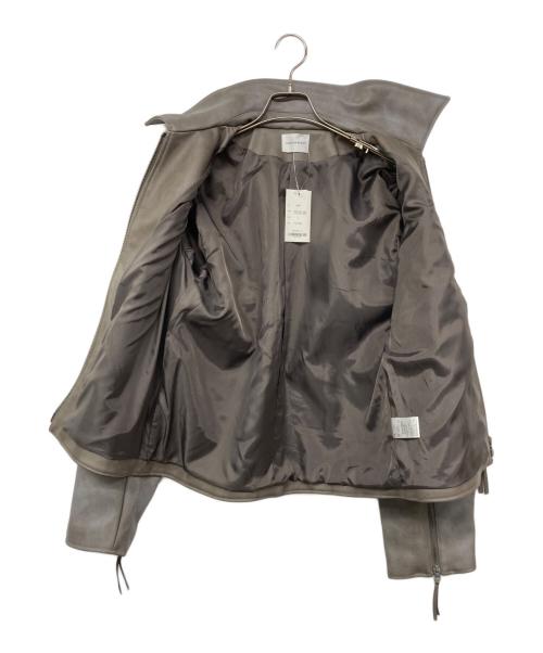 CAMPHOR WOOD（カンファーウッド）CAMPHOR WOOD (カンファーウッド) FADED SHORT LENGTH PU-LEATHER JACKET グレー サイズ:L 未使用品の古着・服飾アイテム