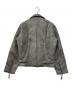 CAMPHOR WOOD (カンファーウッド) FADED SHORT LENGTH PU-LEATHER JACKET グレー サイズ:L 未使用品：15000円