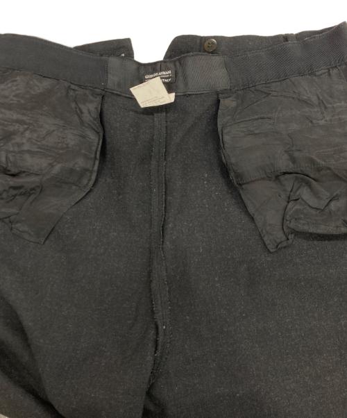 GIORGIO ARMANI（ジョルジョアルマーニ）GIORGIO ARMANI (ジョルジョアルマーニ) 90`Sウールテーパードパンツ ブラック サイズ:42の古着・服飾アイテム