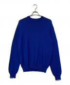 AURALEEオーラリー）の古着「COTTON POLYESTER CODE KNIT / コットン ポリエステル コード ニット」｜ブルー