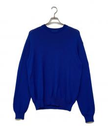 AURALEE（オーラリー）の古着「COTTON POLYESTER CODE KNIT / コットン ポリエステル コード ニット」｜ブルー