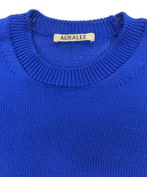 AURALEE（オーラリー）AURALEE (オーラリー) COTTON POLYESTER CODE KNIT / コットン ポリエステル コード ニット ブルー サイズ:4の古着・服飾アイテム
