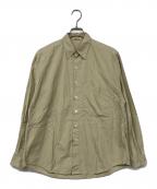 AURALEEオーラリー）の古着「WASHED FINX TWILL BIG SHIRTS / ウォッシュド フィンクス ツイル ビッグシャツ」｜ベージュ