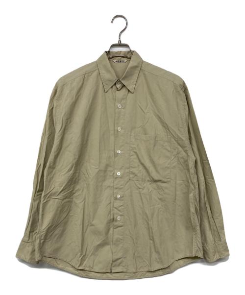 AURALEE（オーラリー）AURALEE (オーラリー) WASHED FINX TWILL BIG SHIRTS / ウォッシュド フィンクス ツイル ビッグシャツ ベージュ サイズ:3の古着・服飾アイテム