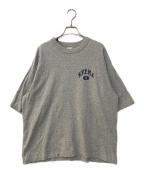 BLURHMSブラームス）の古着「Cotton Rayon 88/12 Print Tee コットンレーヨン88/12プリントティー」｜グレー
