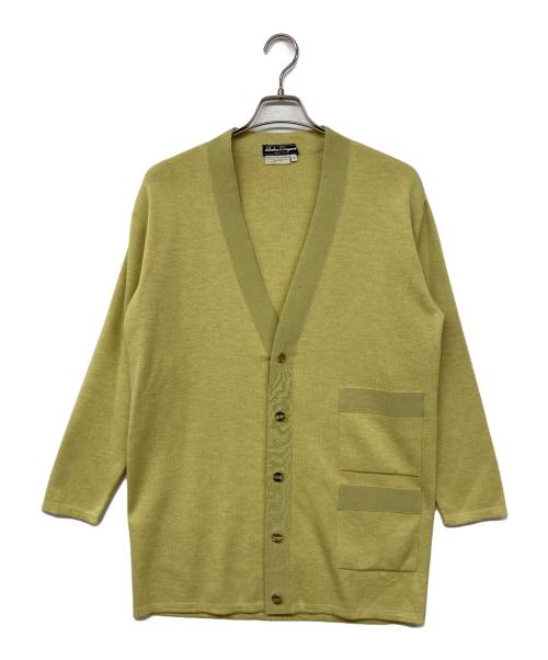 Salvatore Ferragamo（サルヴァトーレ フェラガモ）Salvatore Ferragamo (サルヴァトーレ フェラガモ) ウールカーディガン グリーン サイズ:Sの古着・服飾アイテム