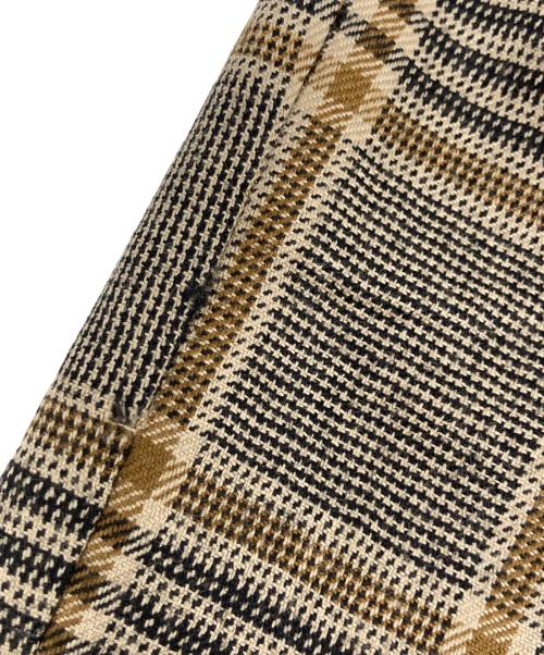 DRIES VAN NOTEN（ドリスヴァンノッテン）DRIES VAN NOTEN (ドリスヴァンノッテン) ウールチェックスラックス ブラウン サイズ:48の古着・服飾アイテム