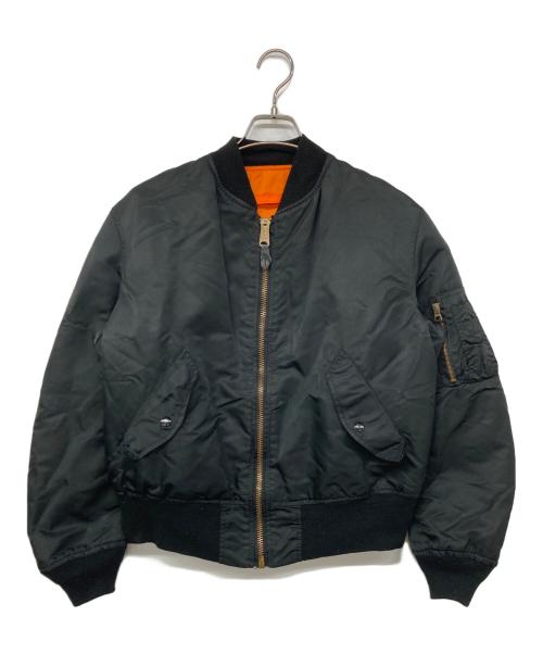 ALPHA（アルファ）ALPHA (アルファ) 90`S MA-1ジャケット ブラック サイズ:Mの古着・服飾アイテム