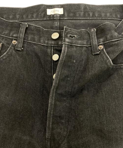 CIOTA（シオタ）CIOTA (シオタ) スビンコットン 13,5oz ストレートデニム ブラック サイズ:31の古着・服飾アイテム