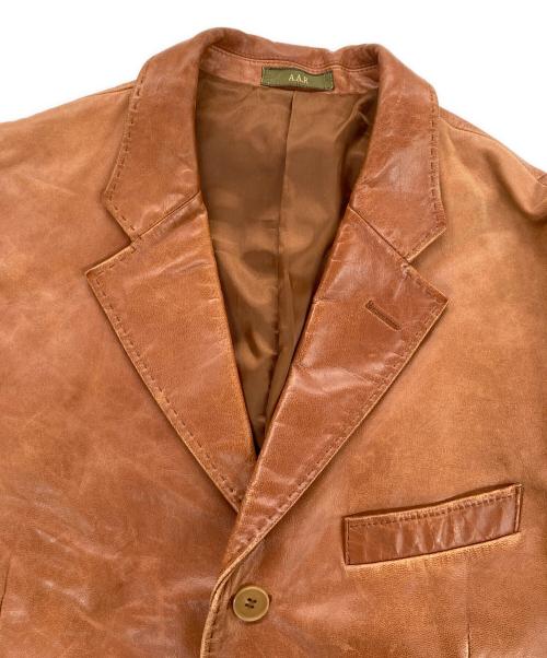 A.A.R（アール）A.A.R (アール) レザー3Bジャケット ブラウン サイズ:Ｍの古着・服飾アイテム