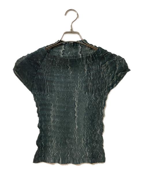 ISSEY MIYAKE（イッセイミヤケ）ISSEY MIYAKE (イッセイミヤケ) プリーツS/Sカットソー グレー サイズ:Mの古着・服飾アイテム