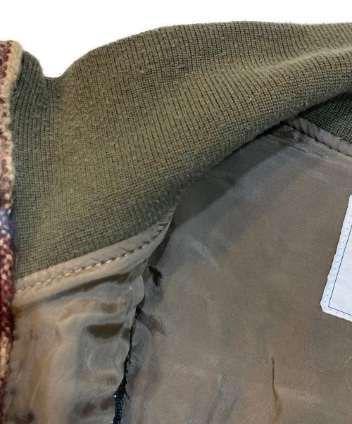 sacai（サカイ）sacai (サカイ) 異素材切替モヘアチェックブルゾン マルチカラー サイズ:3の古着・服飾アイテム