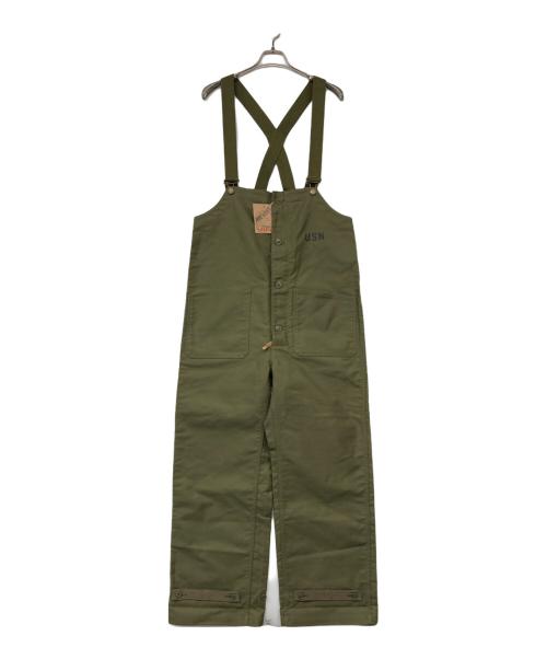 HOUSTON（ヒューストン）HOUSTON (ヒューストン) U.S.NAVY N-1 DECK PANTS オリーブ サイズ:40の古着・服飾アイテム