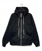 RICK OWENSリックオウエンス）の古着「WINDBREAKER ZIP HOODIE / ウィンドブレーカー ジップ フーディ パーカー」｜ブラック