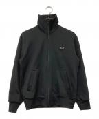 PLAY COMME des GARCONSプレイコムデギャルソン）の古着「Black Emblem Black ハートロゴトラックジャケット」｜ブラック