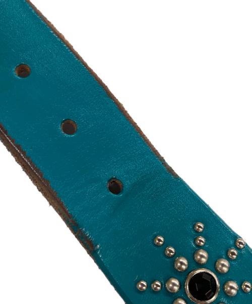 GALLERY DEPT（ギャラリー デプト）GALLERY DEPT (ギャラリー デプト) PAINTED STUDDED BELT グリーン サイズ:34の古着・服飾アイテム