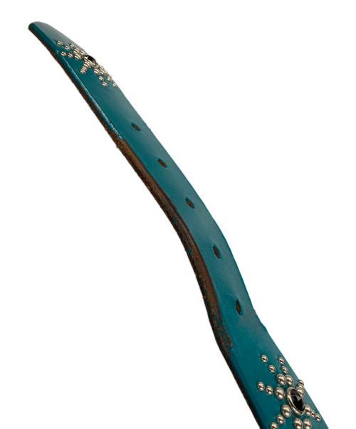 GALLERY DEPT（ギャラリー デプト）GALLERY DEPT (ギャラリー デプト) PAINTED STUDDED BELT グリーン サイズ:34の古着・服飾アイテム