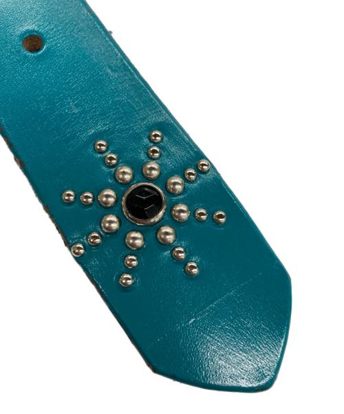 GALLERY DEPT（ギャラリー デプト）GALLERY DEPT (ギャラリー デプト) PAINTED STUDDED BELT グリーン サイズ:34の古着・服飾アイテム