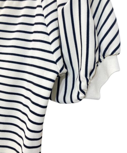 HER LIP TO（ハーリップトゥ）HER LIP TO (ハーリップトゥ) Saint-Tropez Striped Mini Dress ブラック×アイボリー サイズ:Sの古着・服飾アイテム