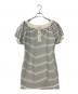 HER LIP TO（ハーリップトゥ）の古着「Saint-Tropez Striped Mini Dress」｜ブラック×アイボリー