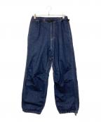GRAMICCI×BEAMSグラミチ×ビームス）の古着「別注 ワイドデニムオーバーパンツ」｜ネイビー
