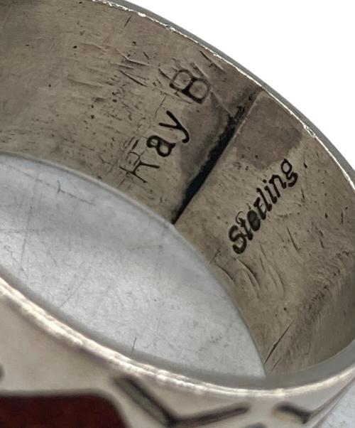 INDIAN JEWERY（インディアン ジュエリー）INDIAN JEWERY (インディアン ジュエリー) ターコイズ サンゴ コンビリング マルチカラー サイズ:19号の古着・服飾アイテム