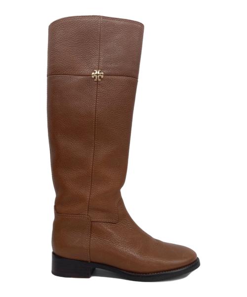 TORY BURCH（トリーバーチ）TORY BURCH (トリーバーチ) サイドジップロングブーツ ブラウン サイズ:5 1/2の古着・服飾アイテム