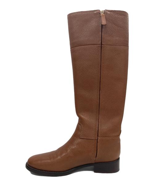 TORY BURCH（トリーバーチ）TORY BURCH (トリーバーチ) サイドジップロングブーツ ブラウン サイズ:5 1/2の古着・服飾アイテム