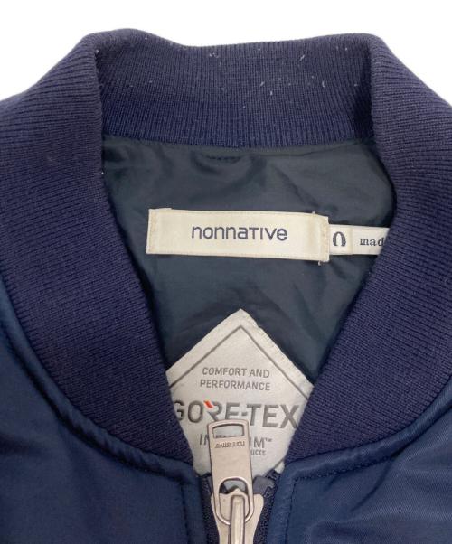 nonnative（ノンネイティブ）nonnative (ノンネイティブ) TROOPER PUFF BLOUSON NYLON TWILL WITH GORE-TEX INFINIUM™ MA-1ジャケット ネイビーの古着・服飾アイテム
