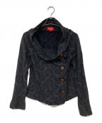 Vivienne Westwood RED LABELヴィヴィアンウエストウッドレッドレーベル）の古着「変形ニットジャケット」｜ネイビー