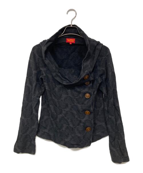 Vivienne Westwood RED LABEL（ヴィヴィアンウエストウッドレッドレーベル）Vivienne Westwood RED LABEL (ヴィヴィアンウエストウッドレッドレーベル) 変形ニットジャケット ネイビー サイズ:2の古着・服飾アイテム