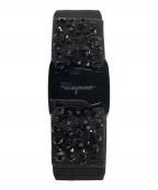 Salvatore Ferragamoサルヴァトーレ フェラガモ）の古着「ヴィラリボン バレッタ」｜ブラック