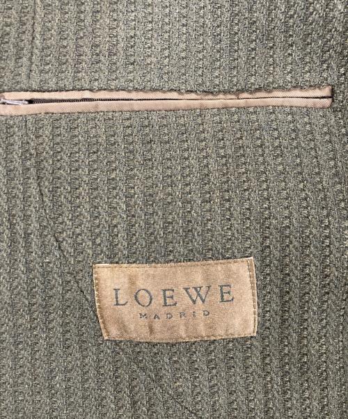 LOEWE（ロエベ）LOEWE (ロエベ) ウール編込3Bジャケット ブラウン サイズ:52の古着・服飾アイテム