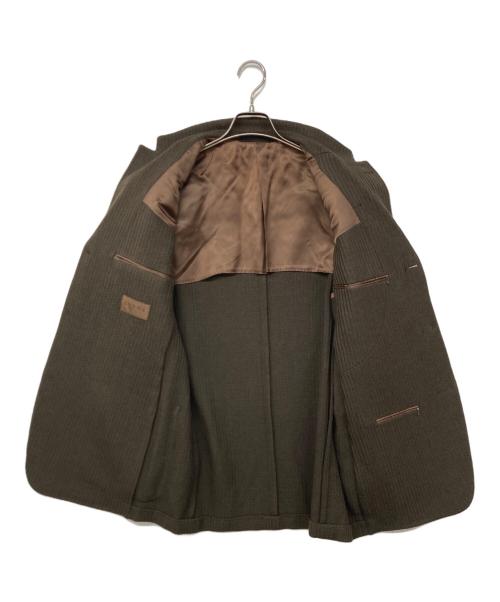LOEWE（ロエベ）LOEWE (ロエベ) ウール編込3Bジャケット ブラウン サイズ:52の古着・服飾アイテム