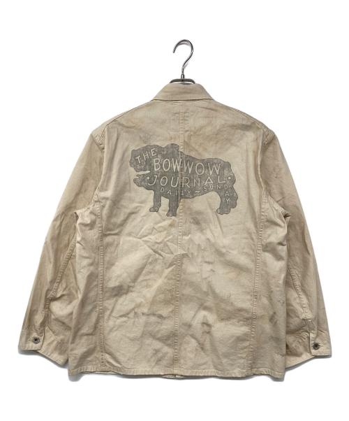 BOWWOW（バウワウ）BOWWOW (バウワウ) THE BOW WOW JOURNAL CHORE COAT AGED / ワーキングチョアコート ホワイト サイズ:Lの古着・服飾アイテム