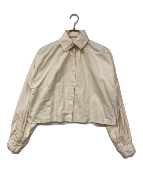 BACCA（バッカ）BACCA (バッカ) コットンシルク ショートブラウス アイボリー サイズ:36の古着・服飾アイテム