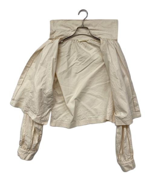 BACCA（バッカ）BACCA (バッカ) コットンシルク ショートブラウス アイボリー サイズ:36の古着・服飾アイテム