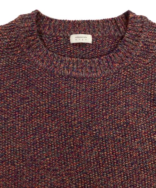 crepuscule（クレプスキュール）crepuscule (クレプスキュール) Wool Kanoko P/O / ウール鹿の子ニット レッド サイズ:2の古着・服飾アイテム