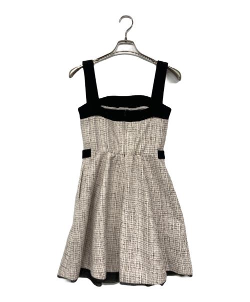 HER LIP TO（ハーリップトゥ）HER LIP TO (ハーリップトゥ) Margaux Tweed Mini Dress petale / ツイードミニドレス ベージュ サイズ:Sの古着・服飾アイテム