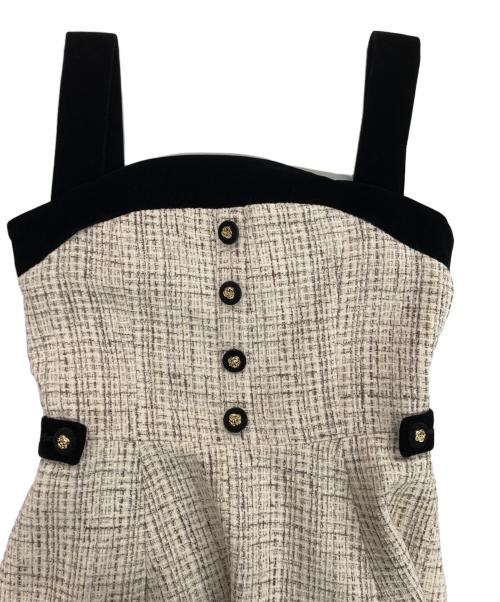 HER LIP TO（ハーリップトゥ）HER LIP TO (ハーリップトゥ) Margaux Tweed Mini Dress petale / ツイードミニドレス ベージュ サイズ:Sの古着・服飾アイテム