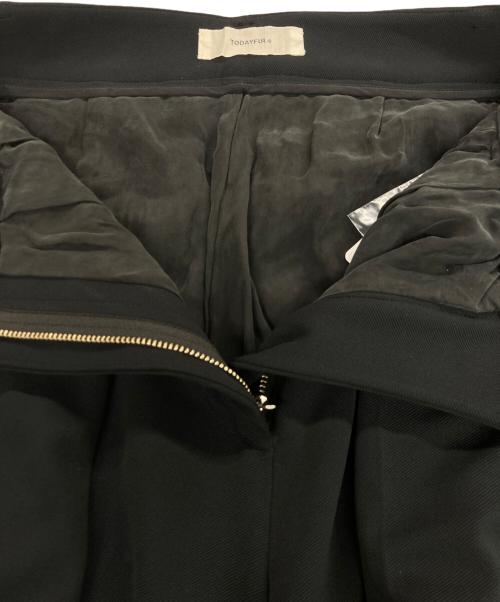 TODAYFUL（トゥデイフル）TODAYFUL (トゥデイフル) Doubletuck Twill Trousers / ダブルタックツイルトラウザー ブラック サイズ:38の古着・服飾アイテム