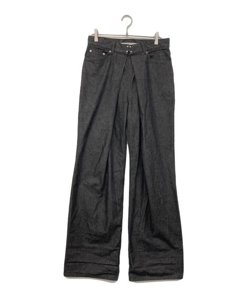 JOHN LAWRENCE SULLIVAN（ジョン ローレンス サリバン）JOHN LAWRENCE SULLIVAN (ジョン ローレンス サリバン) RIGID DENIM WIDE PANTS / リジットデニムワイドパンツ ブラック サイズ:48の古着・服飾アイテム