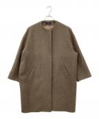 YLEVEイレーヴ）の古着「ノーカラーウールコート」｜グレー