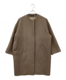YLEVE（イレーヴ）の古着「ノーカラーウールコート」｜グレー