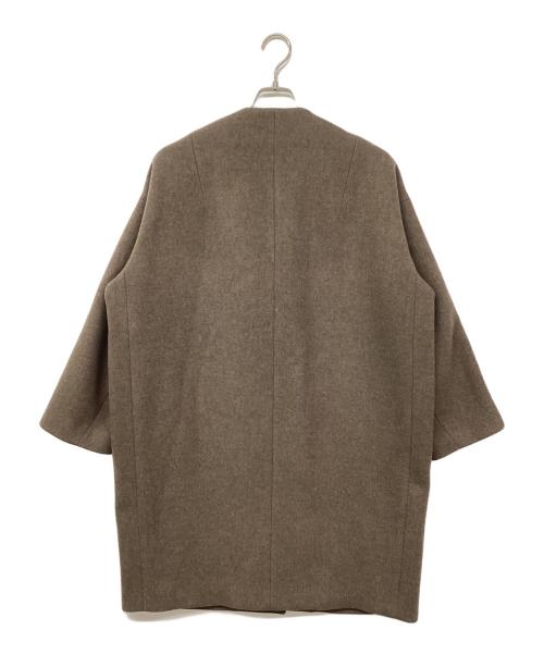 YLEVE（イレーヴ）YLEVE (イレーヴ) ノーカラーウールコート グレーの古着・服飾アイテム