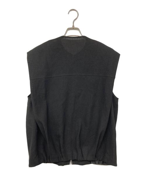 CYCLAS（シクラス）CYCLAS (シクラス) リネンウールジップアップベスト ブラック サイズ:34の古着・服飾アイテム